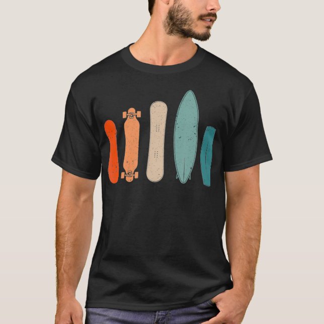 Camiseta Wakeboard Snowboard Retro (Frente)