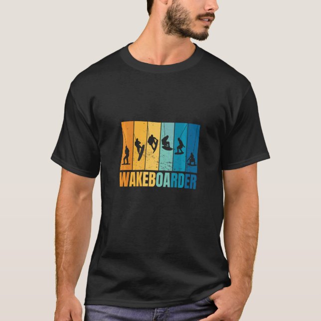 Camiseta Wakeboarden Wakeboarder Wakeboard Wakeboard Formaç (Frente)