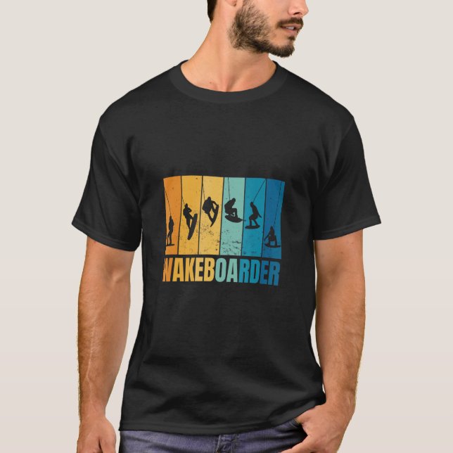 Camiseta Wakeboarden Wakeboarder Wakeboard Wakeboard Formaç (Frente)