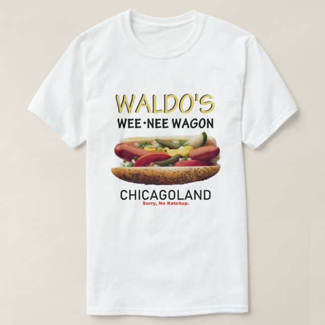 Camiseta Waldo's Wee Nee Wagon, Chicago (Frente do Design)