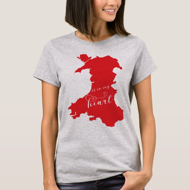 Camiseta Wales Está Em Meu Coração (Frente)