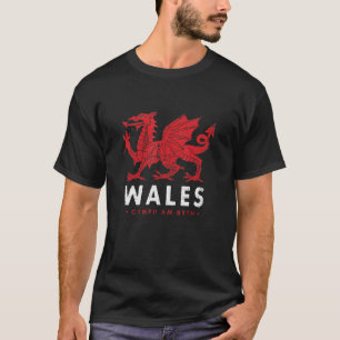 Camiseta Wales Flag Welsh Dragon Baner Cymru Am Byth Welshm