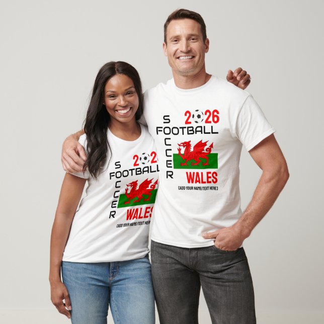 Camiseta WALES Futebol Soccer Nome Personalizado 2024 QUALQ (Unissex)