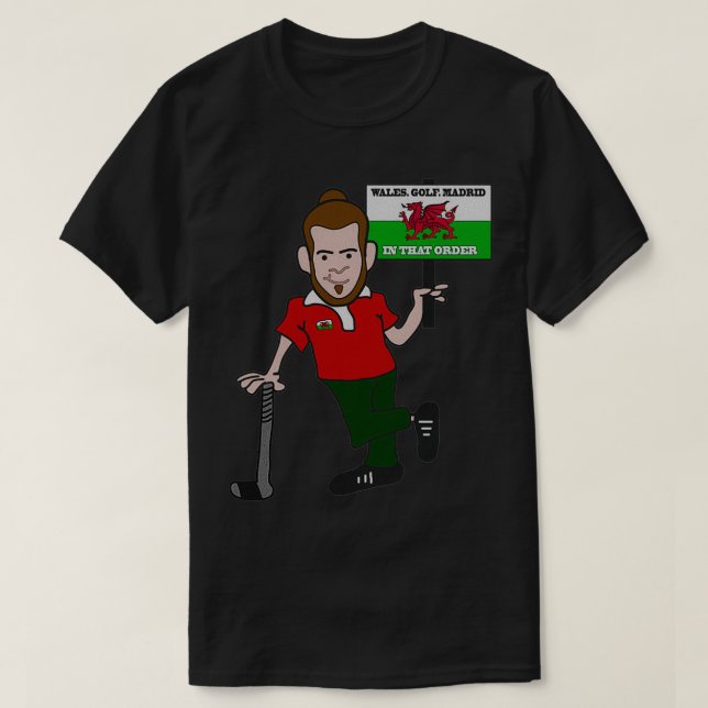 Camiseta Wales Golf Madrid Por essa ordem (2) (Frente do Design)