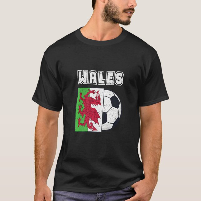 Camiseta Wales Soccer Team Flag   (Frente)