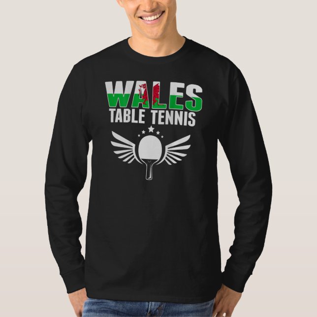 Camiseta Wales Table Tennis   Support Welsh Ping Pong Team (Frente)