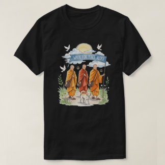 Camiseta Walk for Peace Monks and Dog | Spiritual Zen Journ