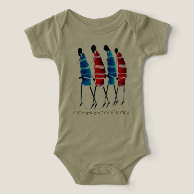 Camiseta Walking Tall Maasai Art: Street Style | cultural  (Design frontal)