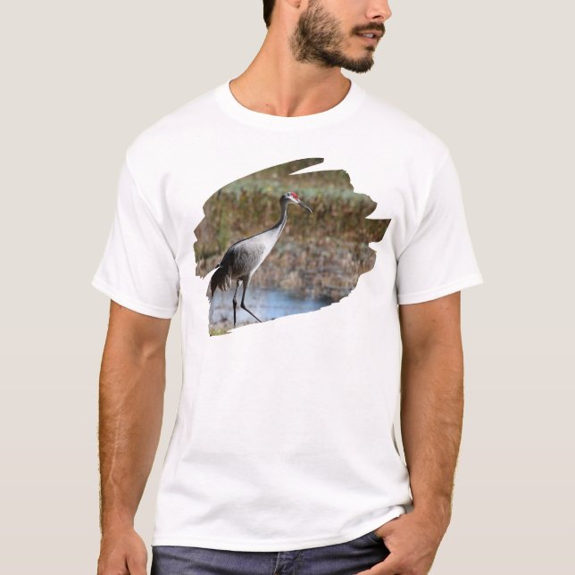 Camiseta Walking Tall, Sandhill Crane (Frente)