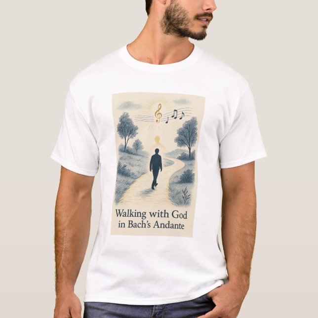 Camiseta Walking with God Andante Bach (Frente)