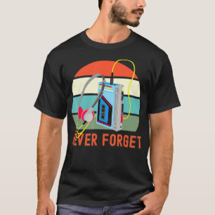Camiseta Walkman Engraçado Nunca Esquece a Retro Vintage 80