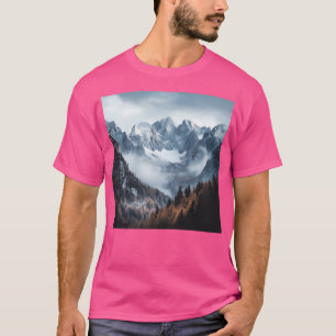 Camiseta Wall Art Ativo da Paisagem Natural das Montanhas d