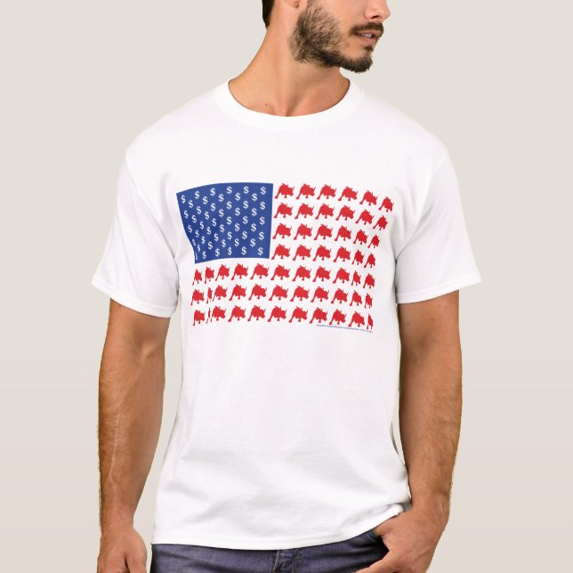 Camiseta Wall Street American Flag (Frente)