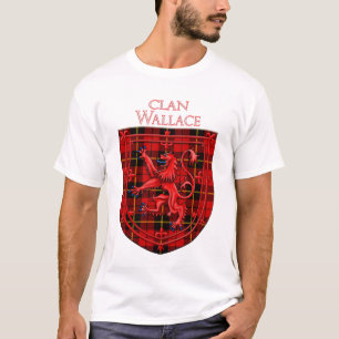 Camiseta Wallace Tartan Scottish Xadrez Lion Rampant