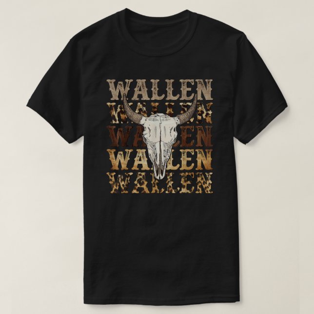 Camiseta Wallen Western Cow Skull (Frente do Design)