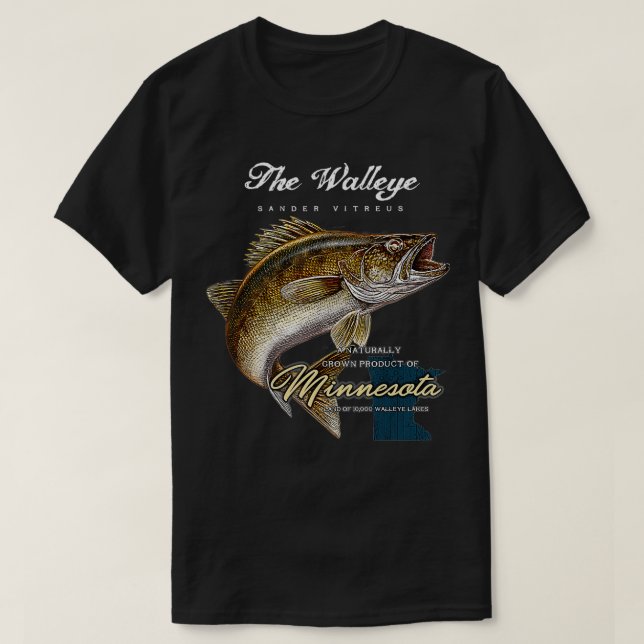 Camiseta Walleye é um produto natural de Minnesota (Frente do Design)