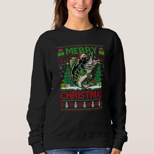 Camiseta Walleye Fish  Xmas Tree Ugly Santa Walleye Christm (Frente)