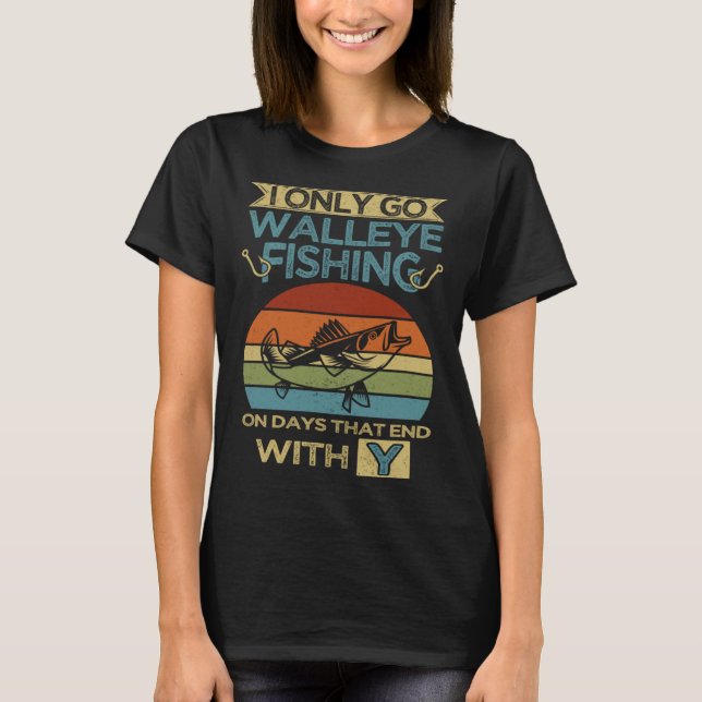 Camiseta Walleye Fishing & Fisherman Angler (Frente)