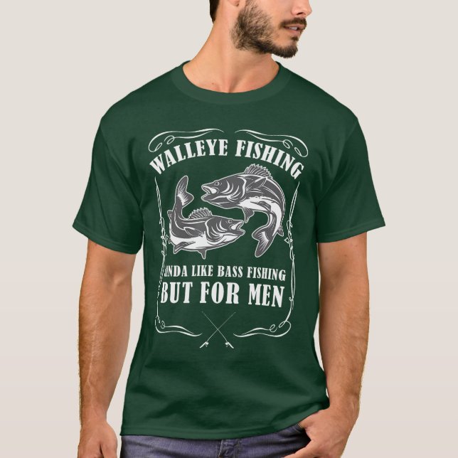 Camiseta Walleye Fishing for Men Funny Fishing Small family (Frente)