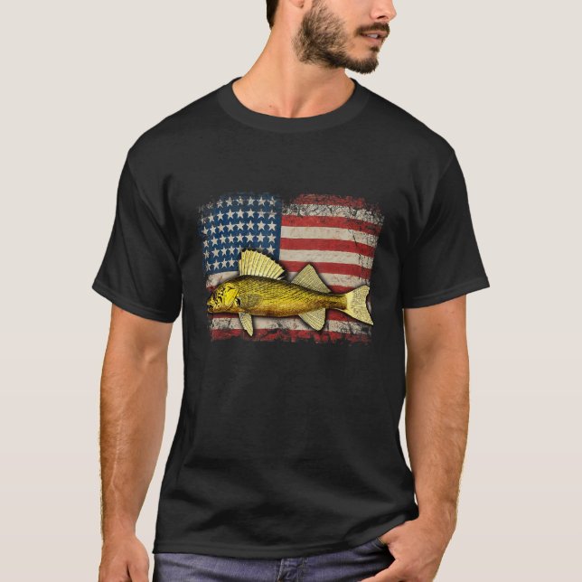 Camiseta Walleye Fishing Usa (Frente)