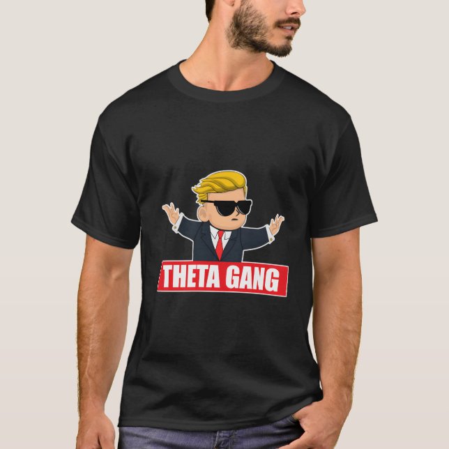 Camiseta Wallstreetbetes Theta Gang Wsb Opções do Mercado d (Frente)