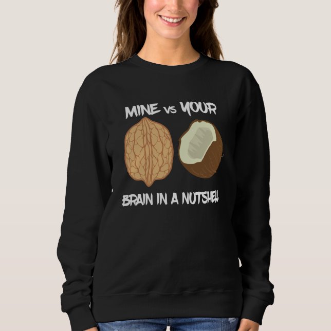 Camiseta Walnut Pun Walnut vs Coconut Nuts Brain Comparison (Frente)