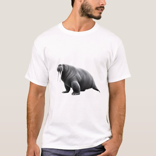 Camiseta Walrus Power on White Tee (Frente)