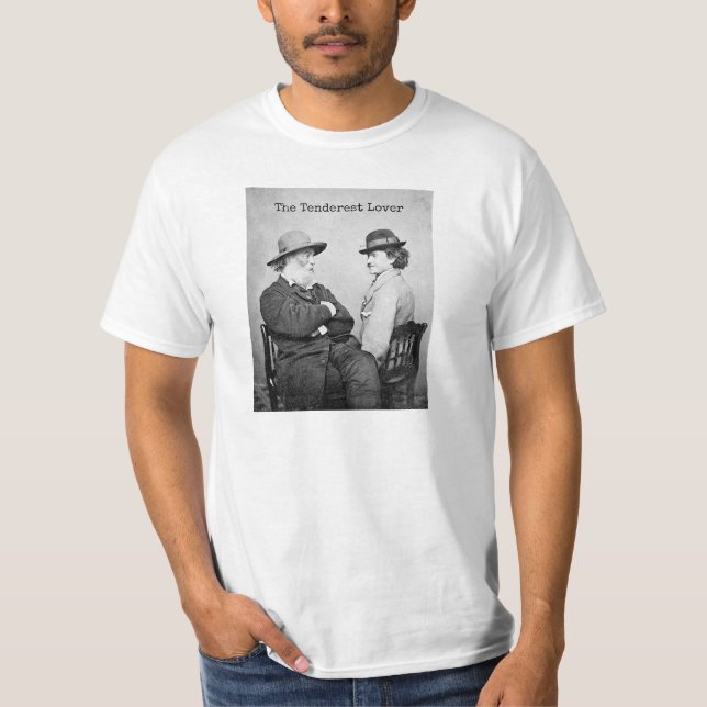 Camiseta Walt Whitman & "citações do amante o mais macio" (Frente)