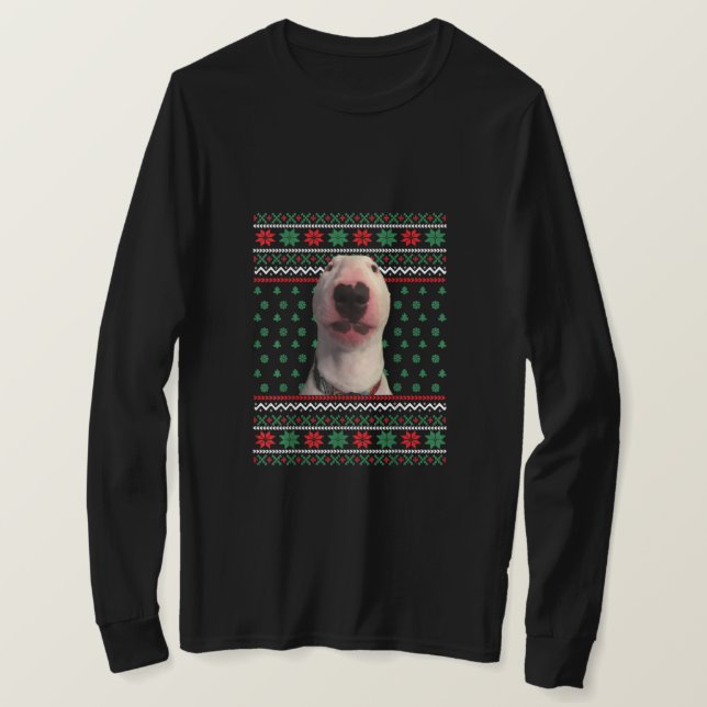 Camiseta Walter Dog Meme Ugly Christmas Sweater Xmas Funny (Frente do Design)