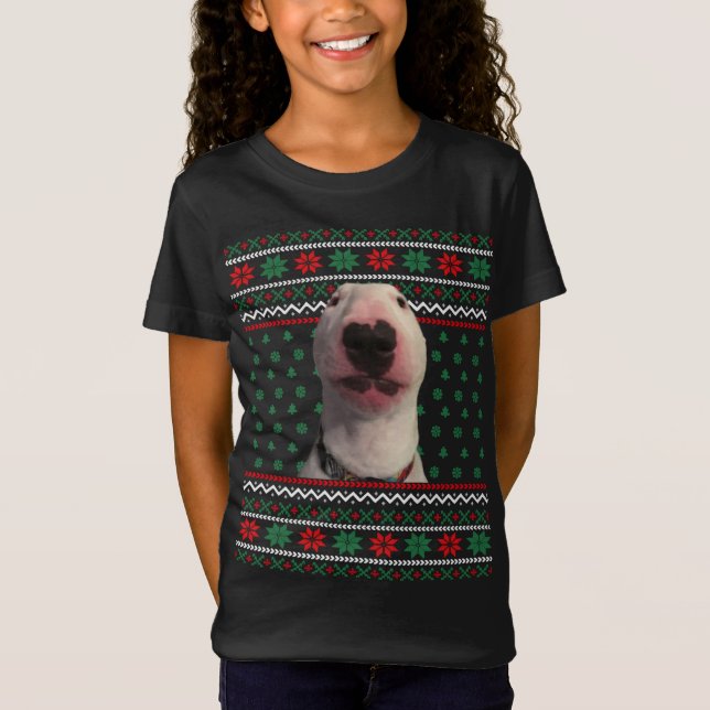 Camiseta Walter Dog Meme Ugly Christmas Sweater Xmas Funny (Frente)