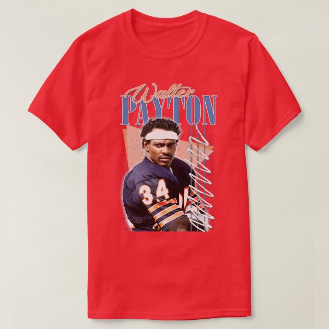 Camiseta Walter Payton 80s Retro-Estético (Frente do Design)