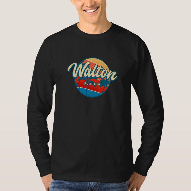 Camiseta Walton Florida Summer Fl Tropical Eua Cities Beach (Frente)