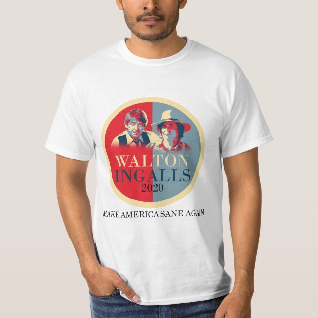 Camiseta Walton/Ingalls 2020 - faça América sã outra vez (Frente)