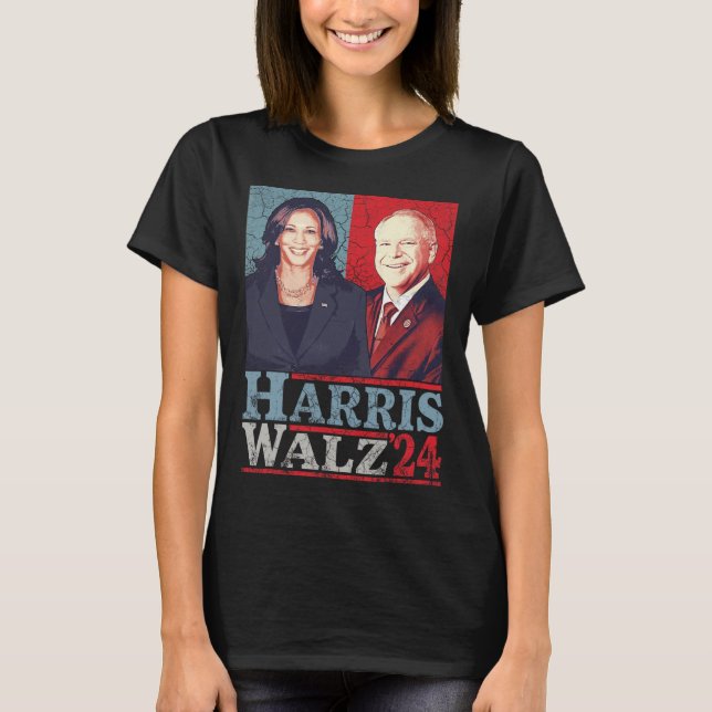 Camiseta Waltz 2024 Election Kamala Harris Tim Waltz 2024 5 (Frente)