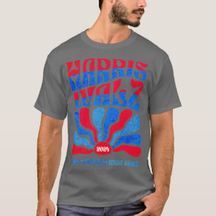 Camiseta Walz 2024 Vintage Boho Retro Red Blue Kamala 2024