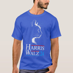 Camiseta Walz 2024 VP Vice Engraçado Cat para Kamala 2024 E