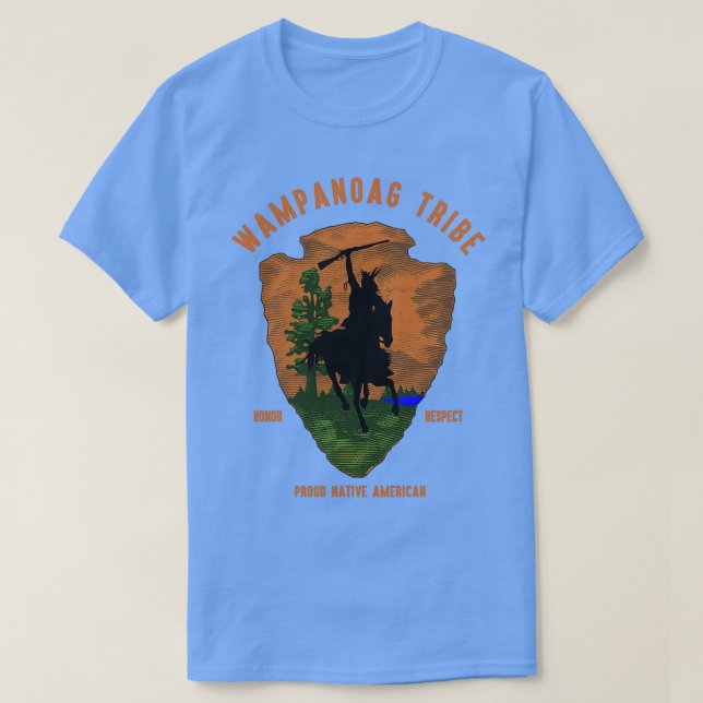 Camiseta Wampanoag Tribe Native American Honor Respect Vint (Frente do Design)