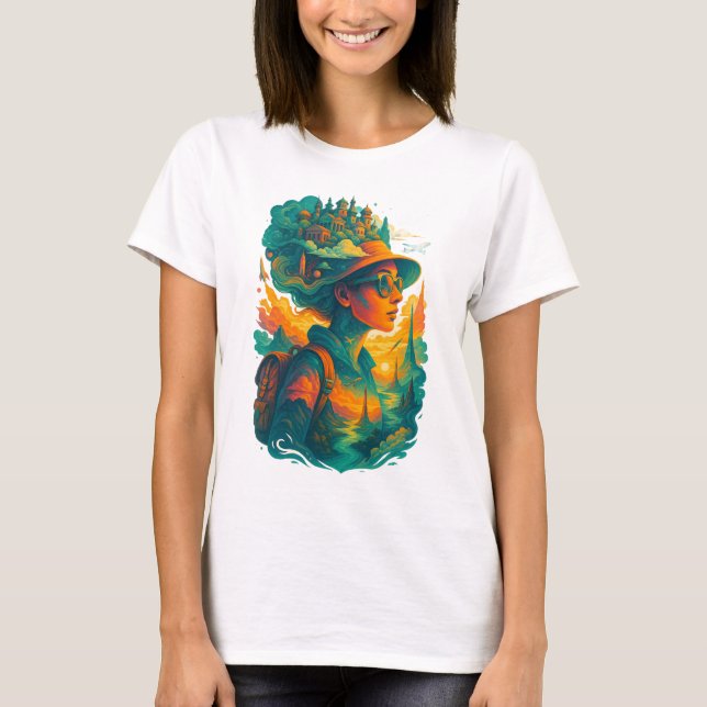 Camiseta Wander far. Dream big. Live free. (Frente)