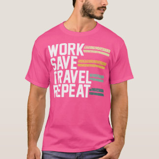 Camiseta Wanderlust de Repetição de Viagem de Salvamento de