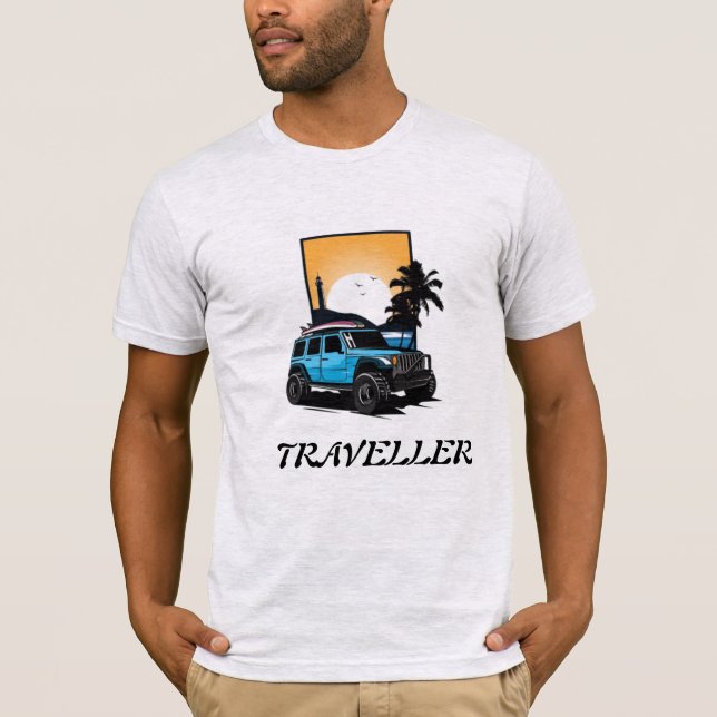 Camiseta "Wanderlust Tee - Explore além dos limites" (Frente)