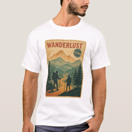 Camiseta Wanderlust - Vintage Mountain Hikers - Trilha Retr