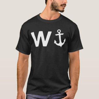 Camiseta Wanker de Wanchor Gráfico de Âncora W