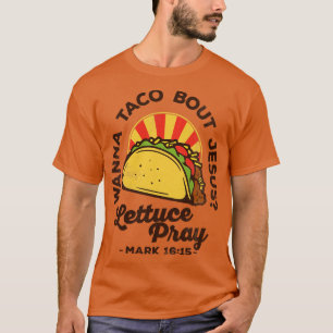 Camiseta Wanna Taco Sobre Jesus Alface Reze, Reze, Retro