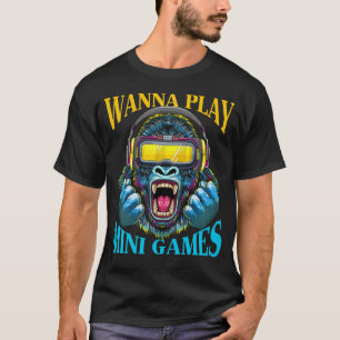Camiseta Wanna Tocar Mini Games Gorilla Monke Tag VR Gamer
