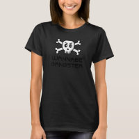 Wannabe Gangster Skull E Cross Bone Word Design