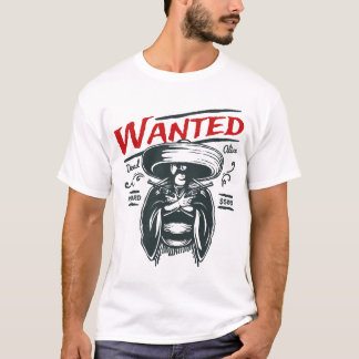 Camiseta Wanted Dead Alive Reward Funny Humor Saying