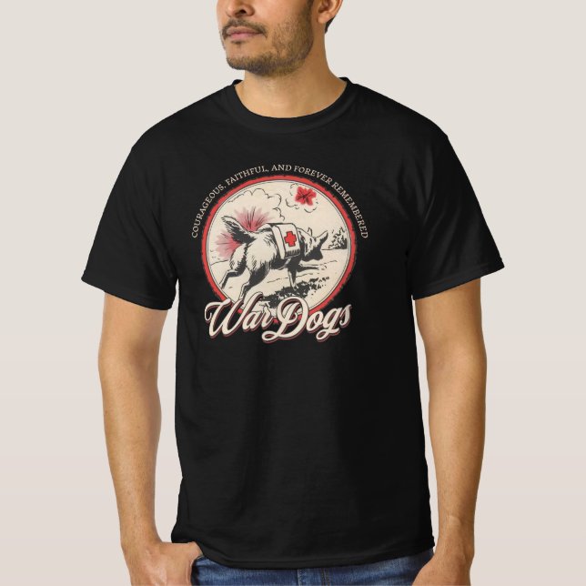 Camiseta War Dogs - WW2 First Aid Animals Tribute (Frente)