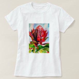 Camiseta Waratah, cor-de-água natural da Austrália