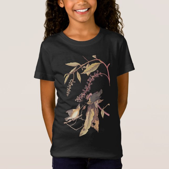 Camiseta Warbler de Comida de Verme de Audubon (Frente)