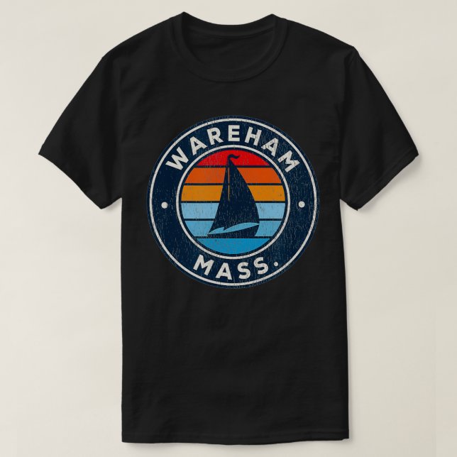 Camiseta Wareham Massachusetts MÃE Vintage Sailboat Retro 7 (Frente do Design)